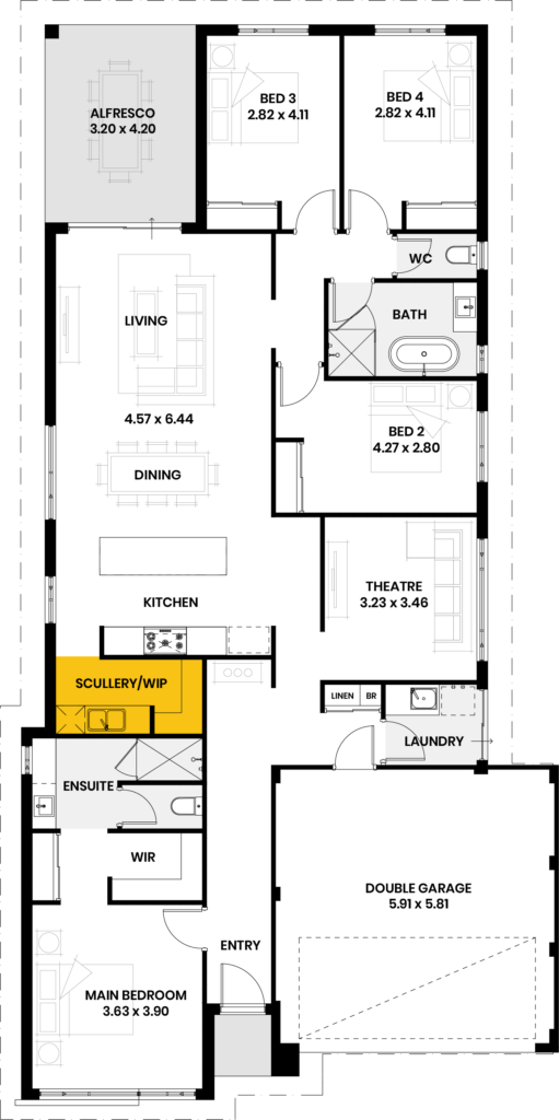 Scullery and walk in pantry