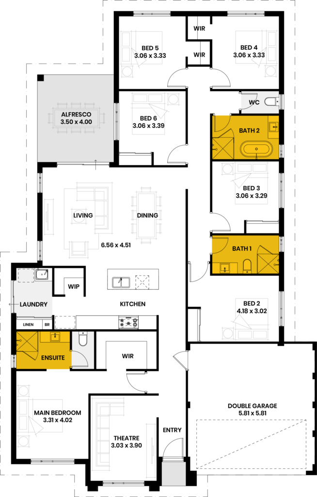3 bathrooms - perfect for when family comes to stay
