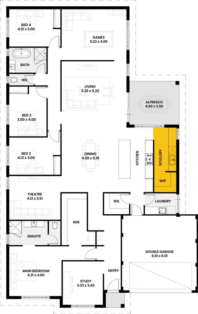 Scullery and walk in pantry