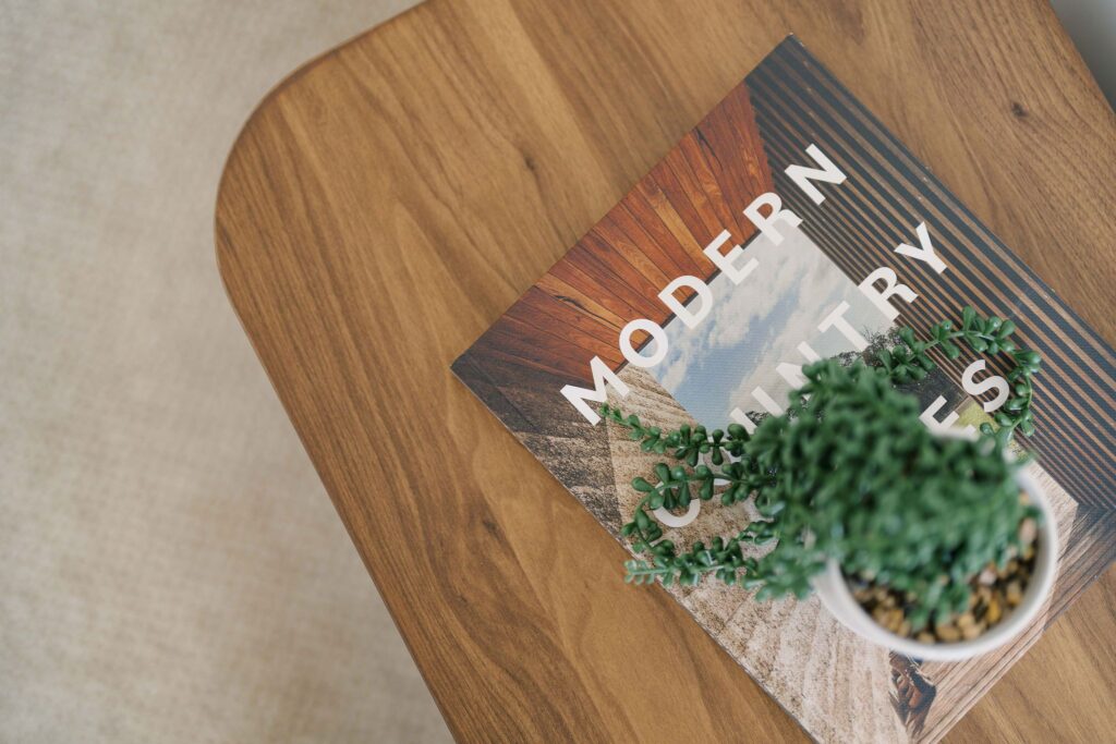 A magazine titled 